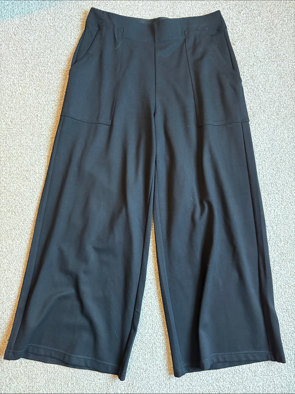 Max Studio Black Wide-Leg Pull-On Pants